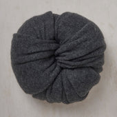 Large Knitted Cashmere Scarf In Dark Grey