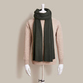 Large Knitted Cashmere Scarf In