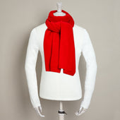 Large Knitted Cashmere Scarf In Red