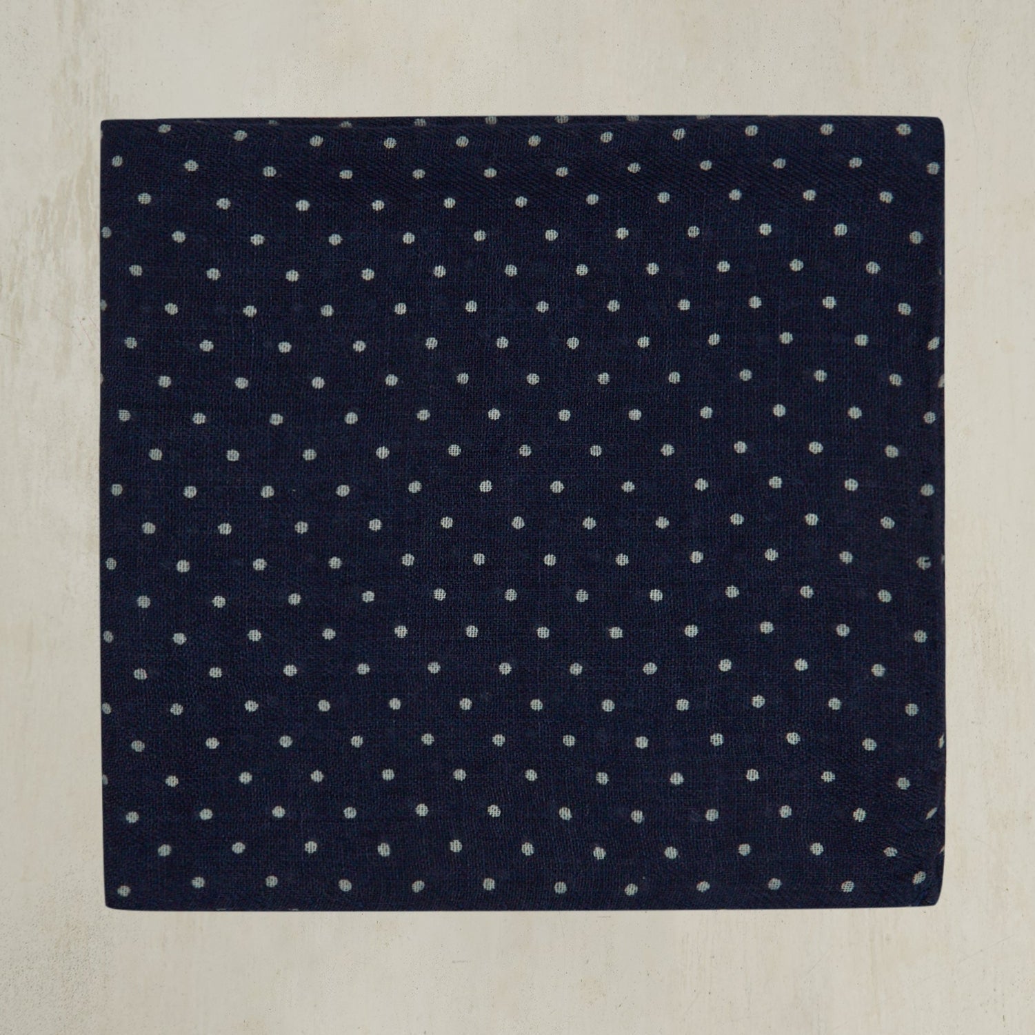 Wool And Cashmere Spotted Pocket Square In