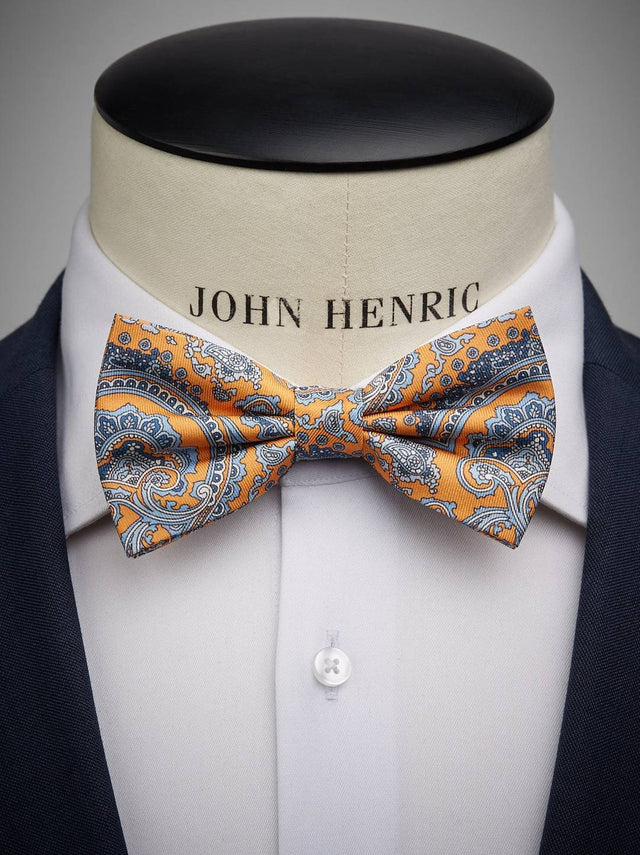 Orange Bow Tie Paisley