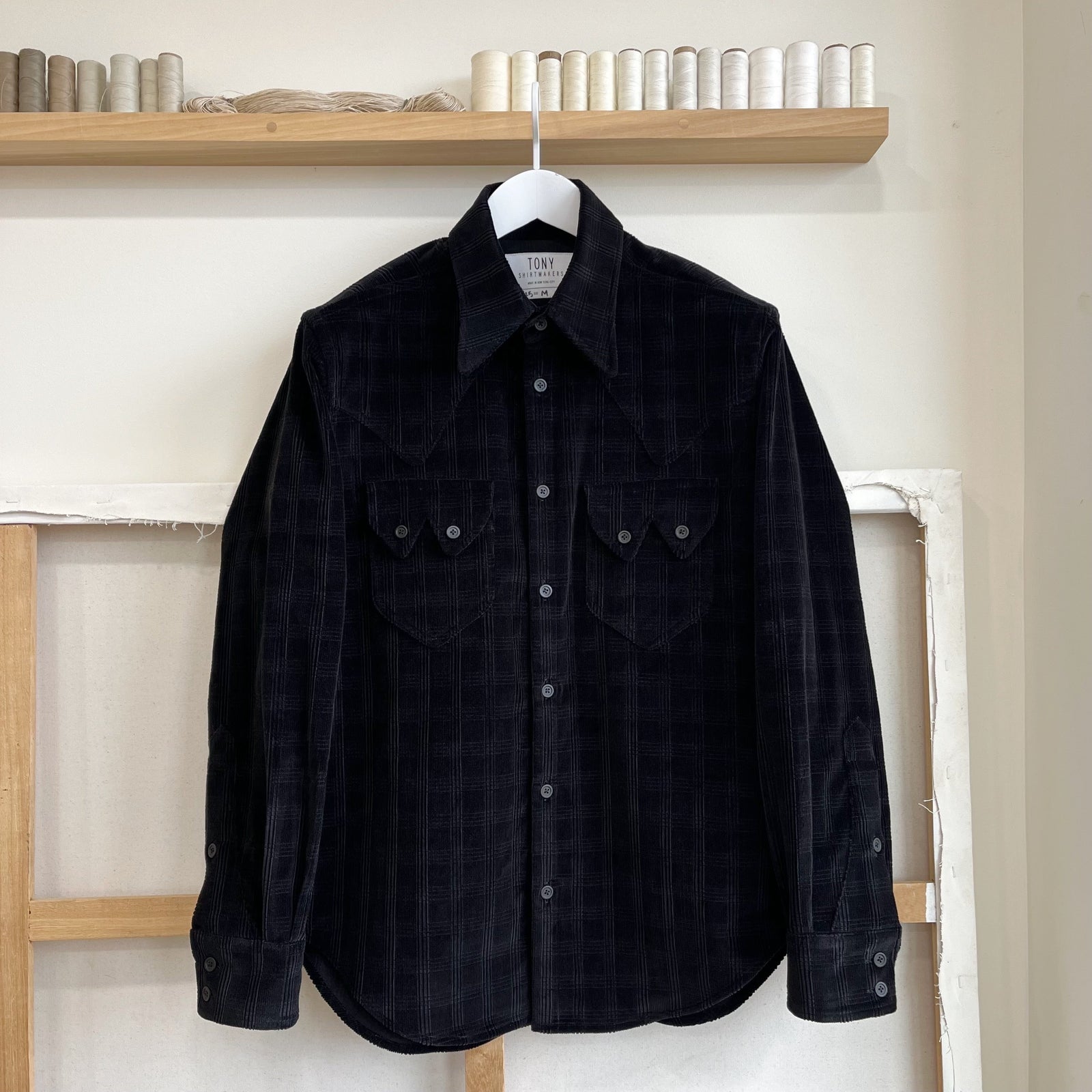 Deadstock Plaid Corduroy Sawtooth Western Shirt
