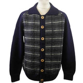 54c Tartan Lumber Cardigan 100 Aran Factory Second