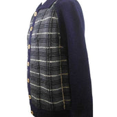 54c Tartan Lumber Cardigan 100 Aran Factory Second
