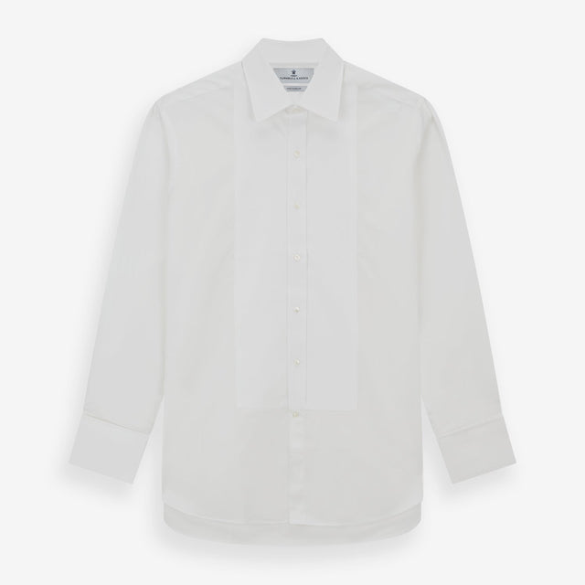 White Marcella Dress Shirt with T&A Collar and Double Cuffs