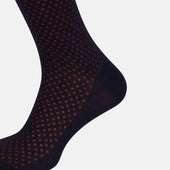 Red Motif Mid Length Socks