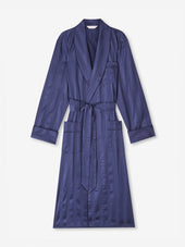 Men's Robe Lingfield Cotton Navy