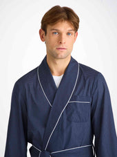 Men S Robe Cotton Batiste Pin Dot Print