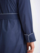 Men S Robe Cotton Batiste Pin Dot Print