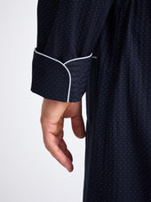 Men S Robe Royal Cotton Polka Dot