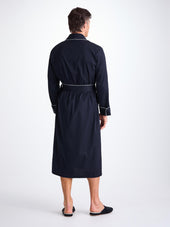 Men S Robe Royal Cotton Polka Dot