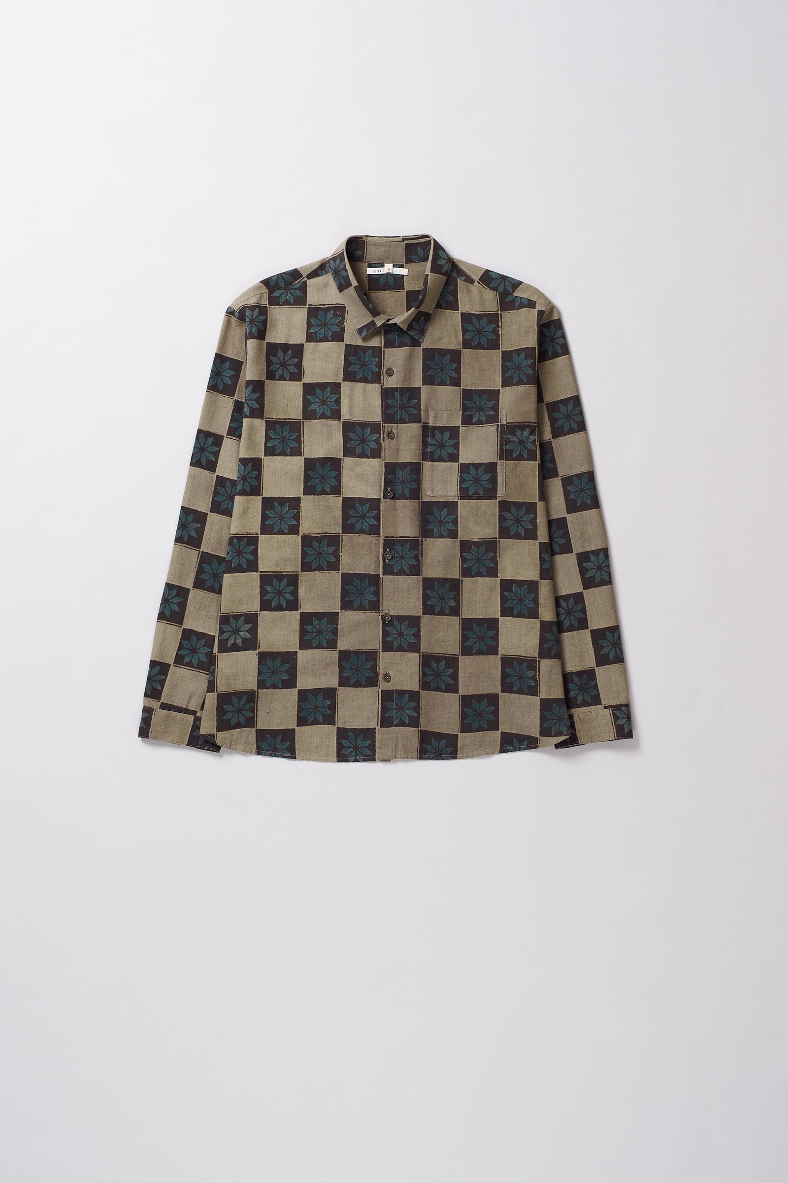 Multi-Colour Atthangudi Tile Inspired Block Print Summer Shirt