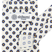 Shibumi Flower Printed Silk Tie Hand Rolled