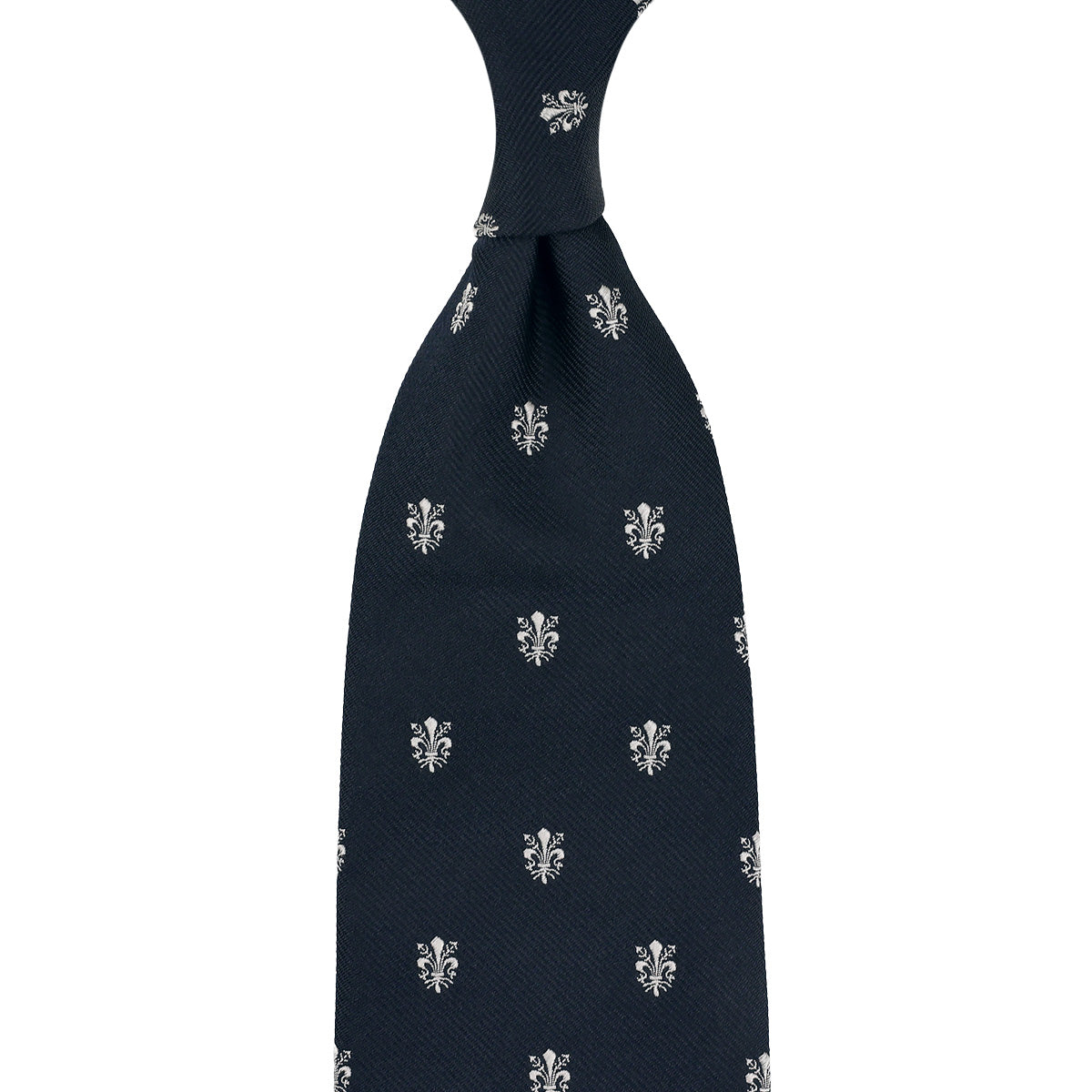 Giglio Di Firenze Silk Tie Midnight Hand Rolled