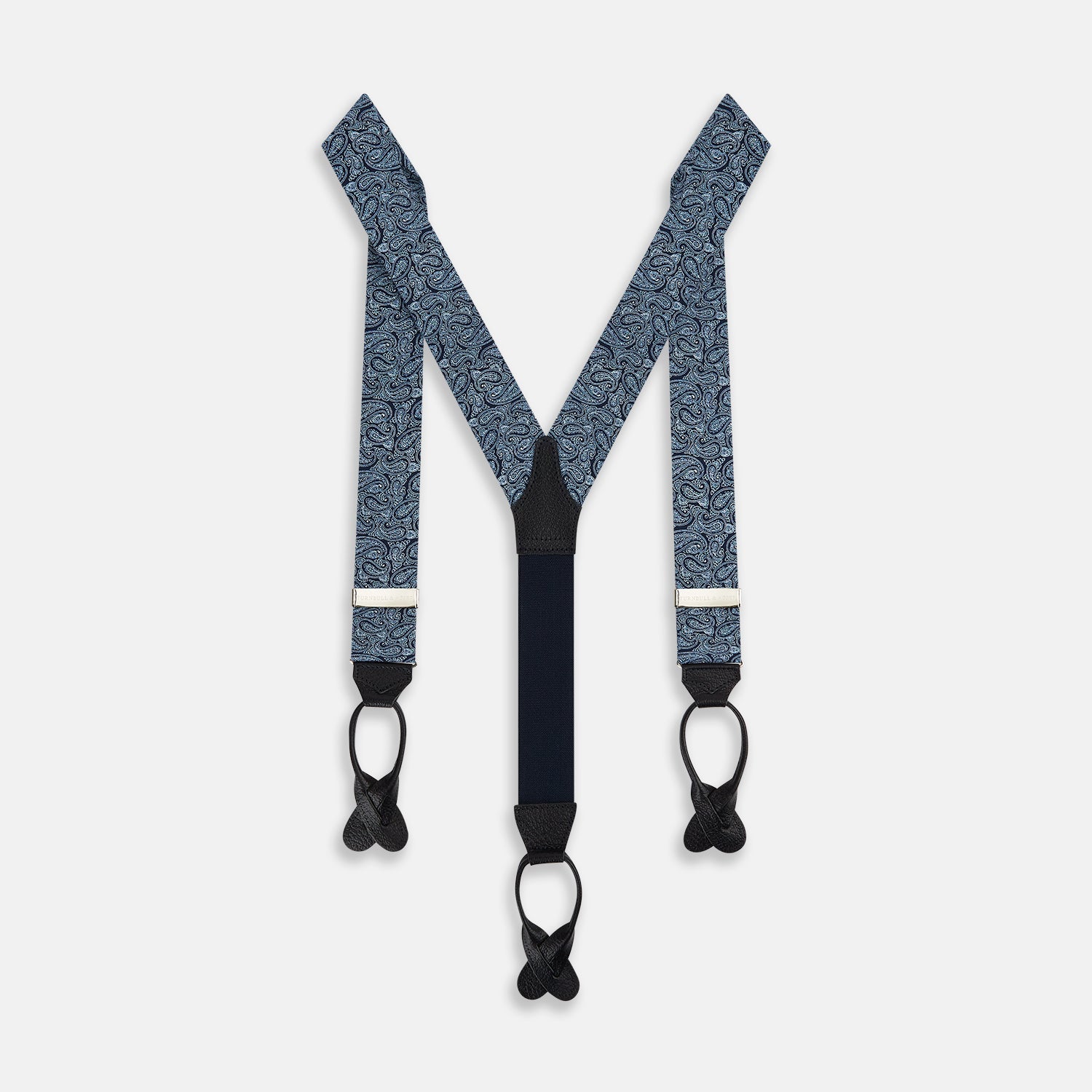 Paisley Adjustable Silk And Leather Braces