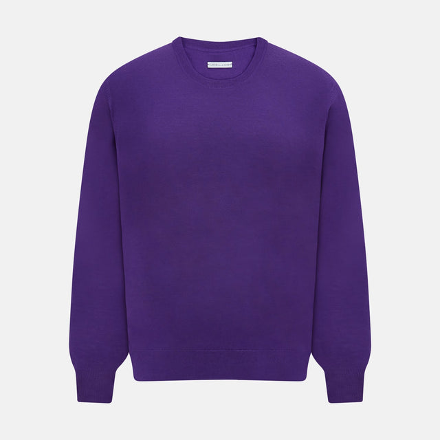 Purple Merino Round Neck Jumper