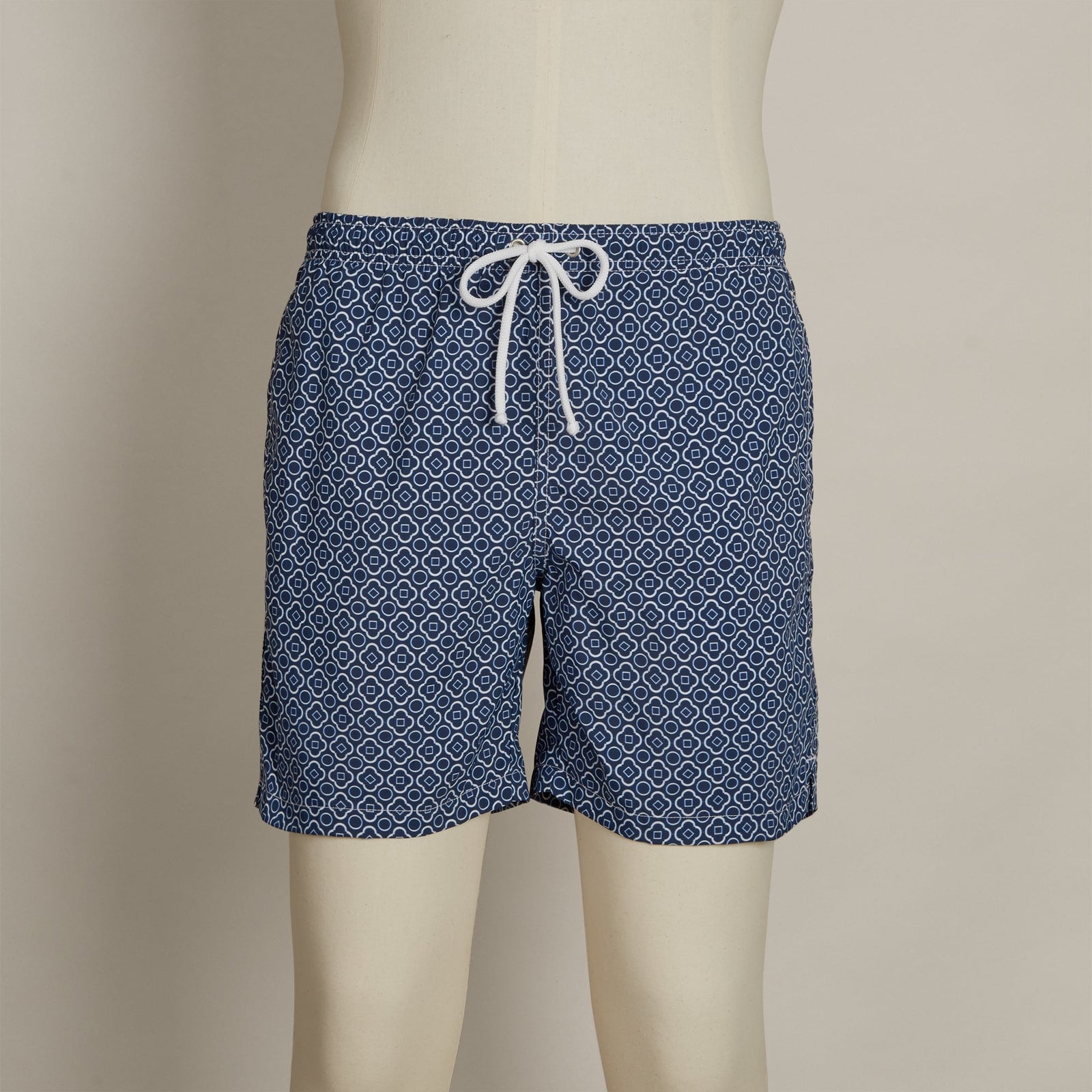 Mosaic Print Swimming Trunks In