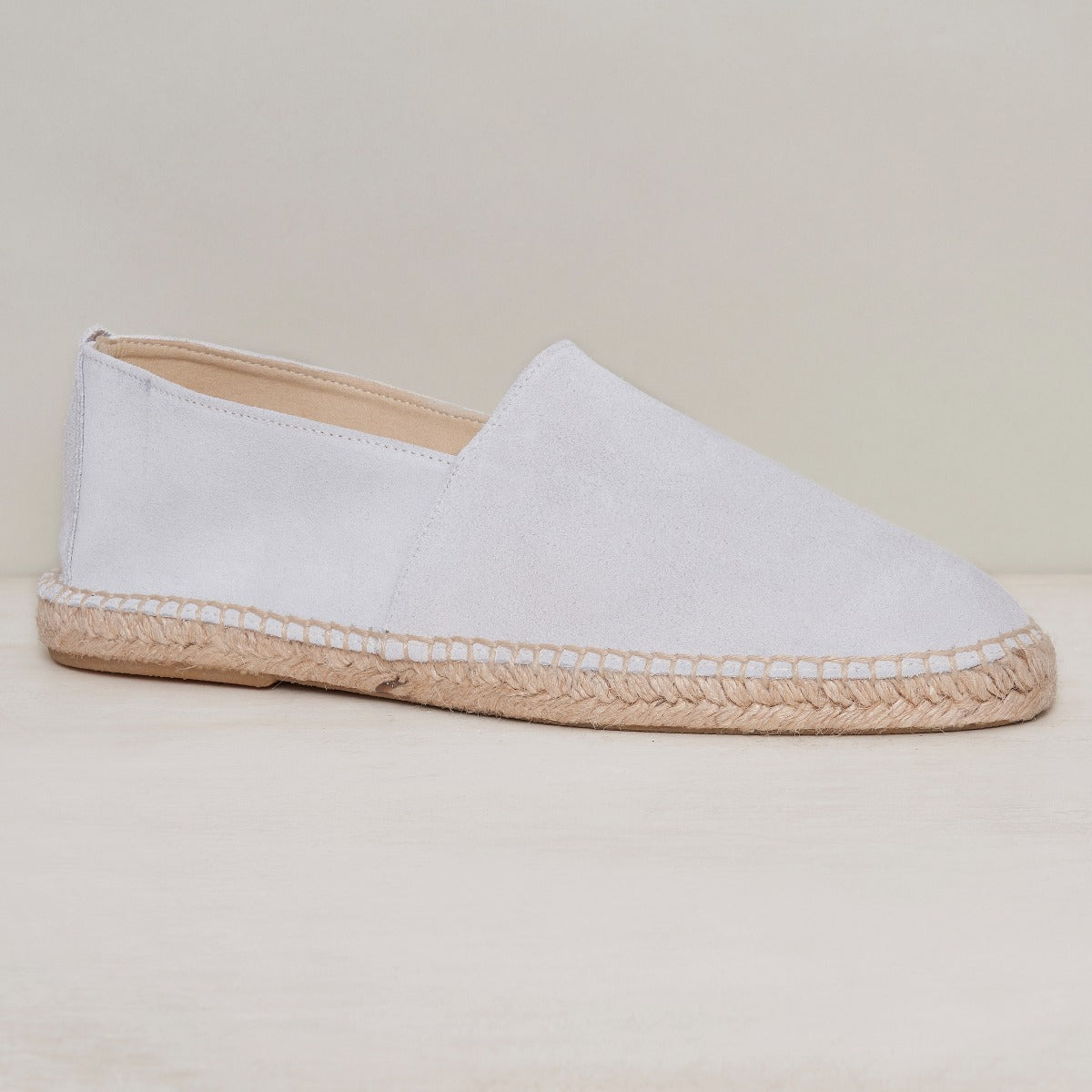 Suede Espadrilles With Rubber Sole In