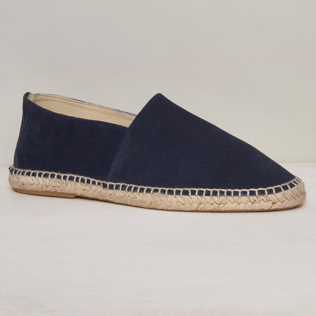 Suede Espadrilles With Rubber Sole In
