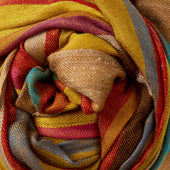 Multi Stripe Cashmere Scarf In