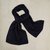 Muskox Knitted Scarf In Dark Navy