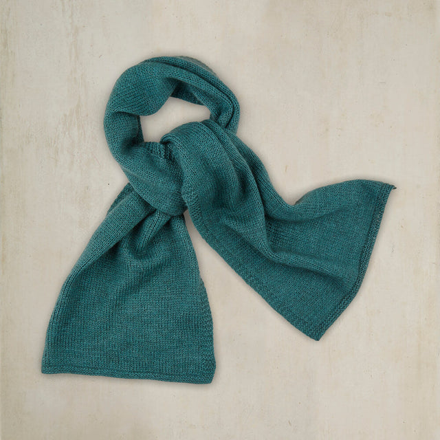 Muskox Knitted Scarf In Green