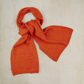 Muskox Knitted Scarf In Orange