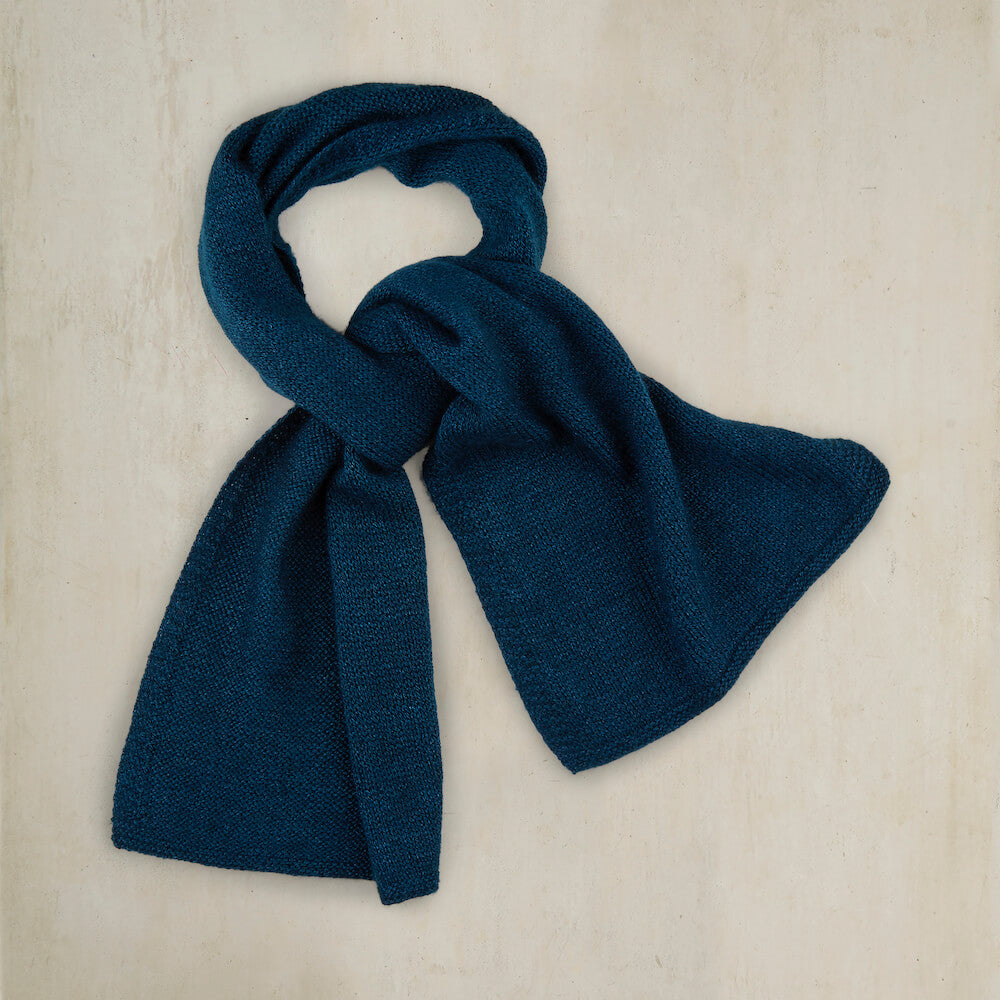 Muskox Knitted Scarf In Petrol