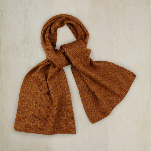 Muskox Knitted Scarf In Tobacco