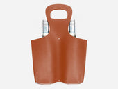 No. 566 Double Leather Wine Tote, Black