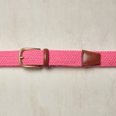 Cotton Elastic Woven Belt In Dark Pink