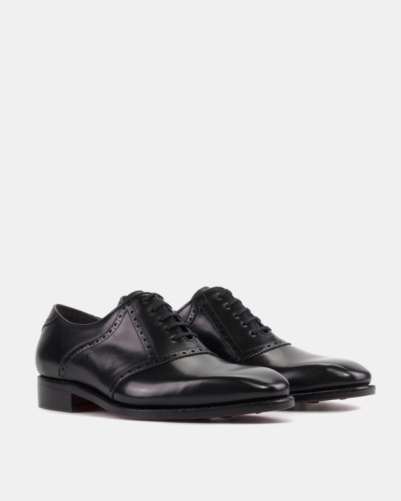 Outlet - Black Calf Saddle Oxford
