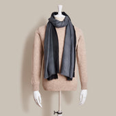 Ombre Cashmere Scarf In And Charcoal