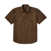 Filson's Washed Short Sleeve Feather Cloth Shirt - Lab Brown