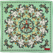 Renaissance Wool / Silk Pocket Square - Pistachio - 40x40cm