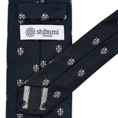 Giglio Di Firenze Silk Tie Midnight Hand Rolled