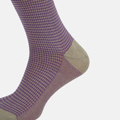 Concrete Houndstooth Mid Length Socks