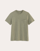 The Premium-Weight Pocket Tee | Uniform | Heather Sage Green