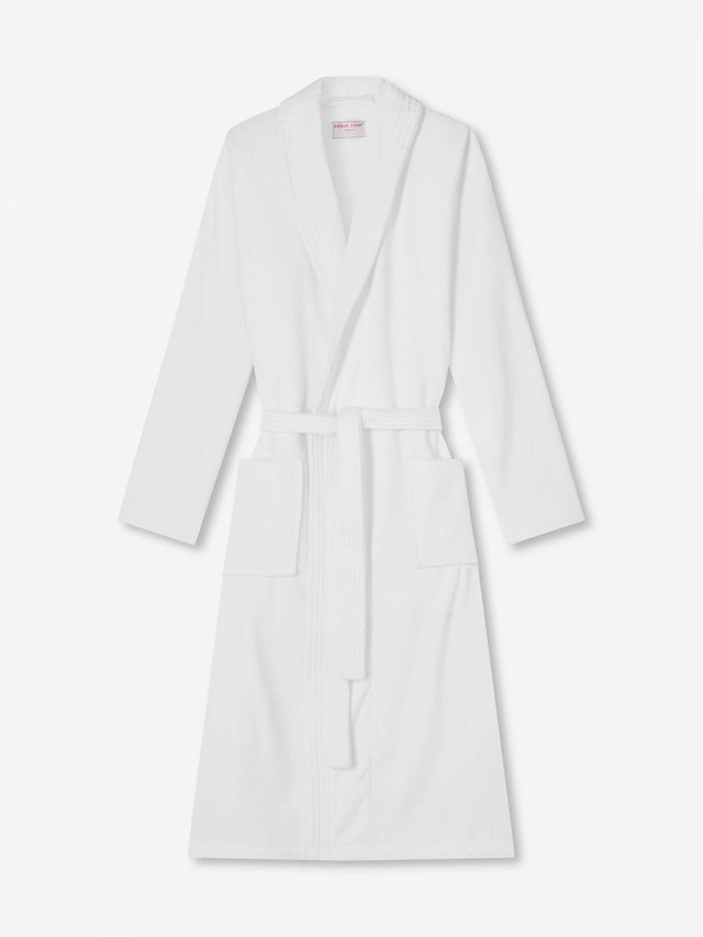 Men's Bathrobe Triton 10 Terry Cotton White