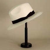 Narrow Brimmed Straw Hat In Navy