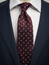 Burgundy Tie Small Paisley