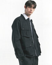 Jungle Fatigue Jacket Grey Check