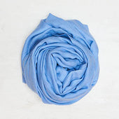 Cashmere Plain Twill Scarf In Light Blue