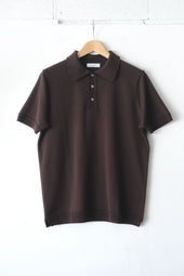 Fujito Knit Polo Easy Sax Dark Brown Emerald Directors Web Shop Powered By Base