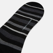 Melange Striped Merino Wool Long Socks