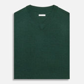 Petrol Fine Merino V Neck Vest
