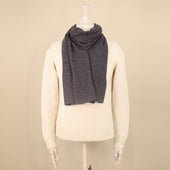 Cashmere Knitted Scarf In Dark Grey