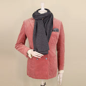 Cashmere Knitted Scarf In Dark Grey