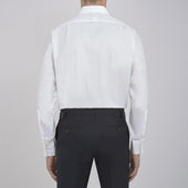 Herringbone Superfine Cotton Shirt With T A Collar And 3 Button Cuffs