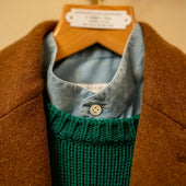 100 Hands For Anderson Sheppard Handmade Collarless Shirt In Light